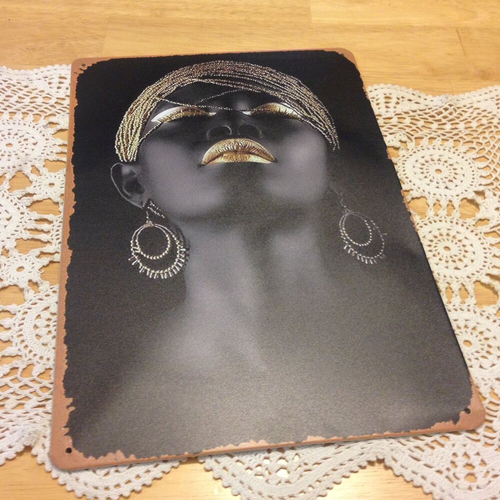 Opulent Goddess, Distressed rustic look wall art